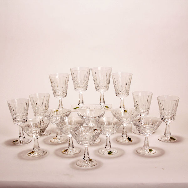 Appraisal: Set of Waterford Rosslare crystal stemware including water goblets and