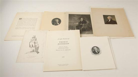 Appraisal: Prints of Thomas Jefferson varying sizes some duplicates Examples print