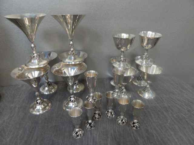 Appraisal: STERLING International Sterling Goblets in Sizes Signed on base and