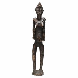 Appraisal: Ivory Coast or Mali Senufo Standing Female carved wood a