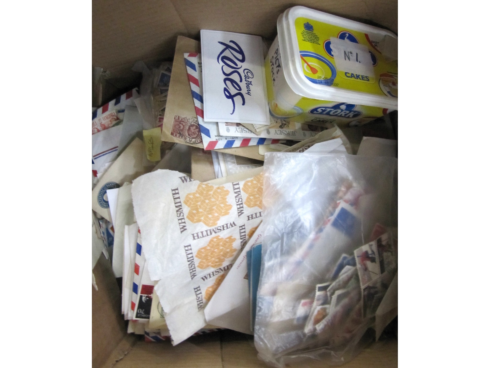 Appraisal: A lot comprising two boxes of albums of stamps and