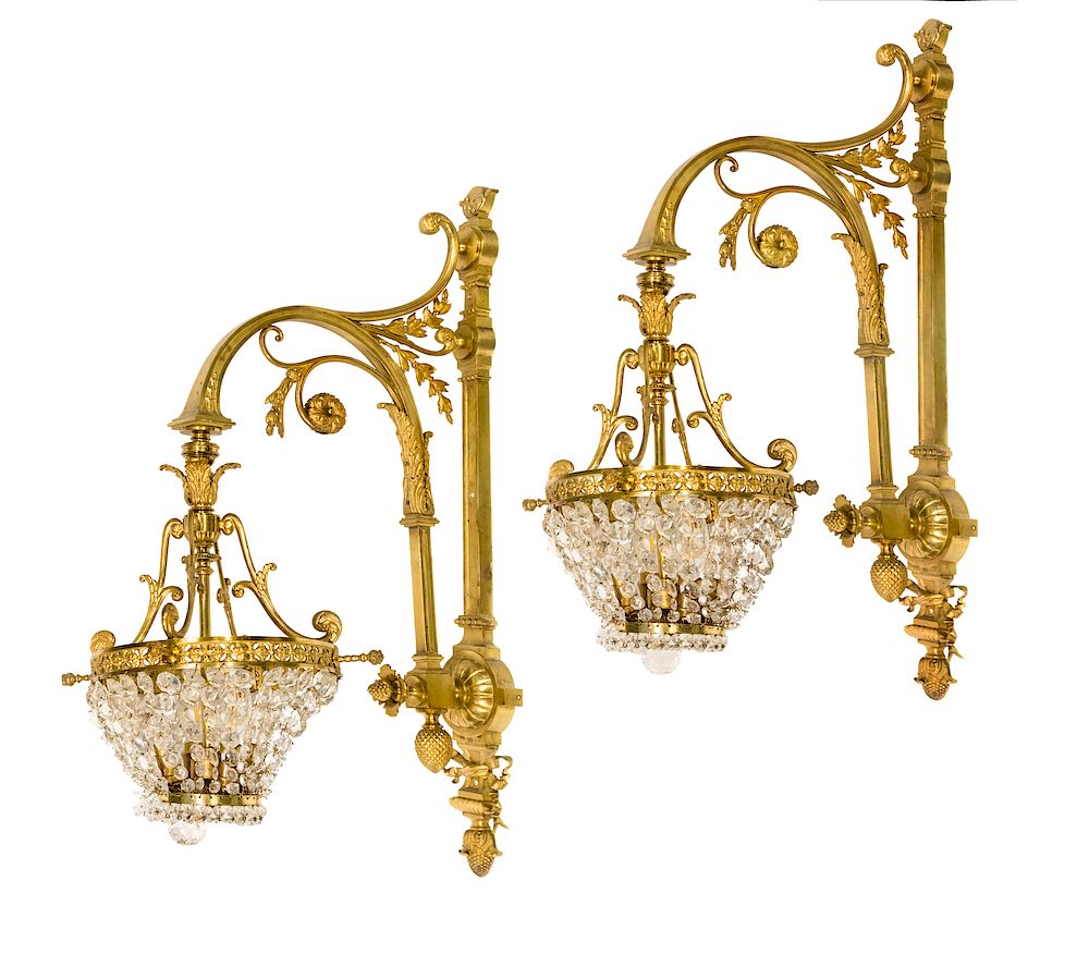 Appraisal: A Pair of French Gilt-Bronze Appliques A Pair of French