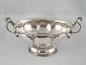 Appraisal: A silver brandy bowl the oval lobed body on conforming