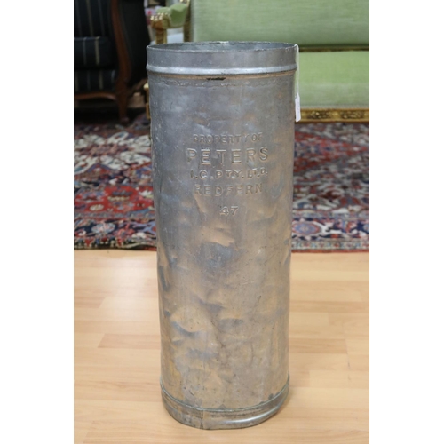 Appraisal: Peter's Redfern metal ice cream tub approx cm H x