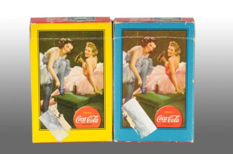 Appraisal: Lot of Coca-Cola Playing Card Decks Description Both decks have