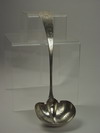 Appraisal: LADLE - Large ornate sterling serving ladle engraved handle and