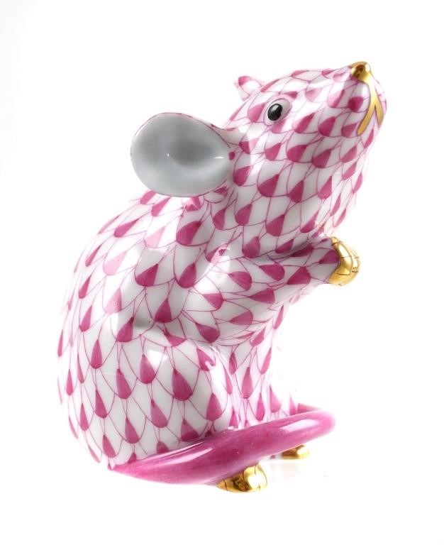 Appraisal: A fine porcelain mouse figurine by Herend Hand painted in