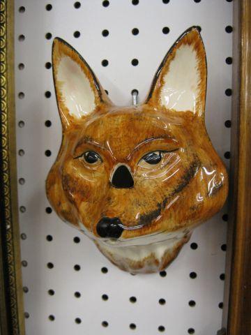 Appraisal: Babbacombe Pottery Figural Fox Head String Holder x excellent