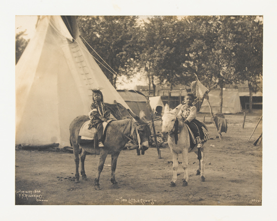 Appraisal: WESTERN PHOTOGRAPHS Rinehart Frank A Two Little Crows Platinum print