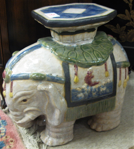 Appraisal: A PAIR OF ELEPHANT GARDEN STOOLS Chinese th century each