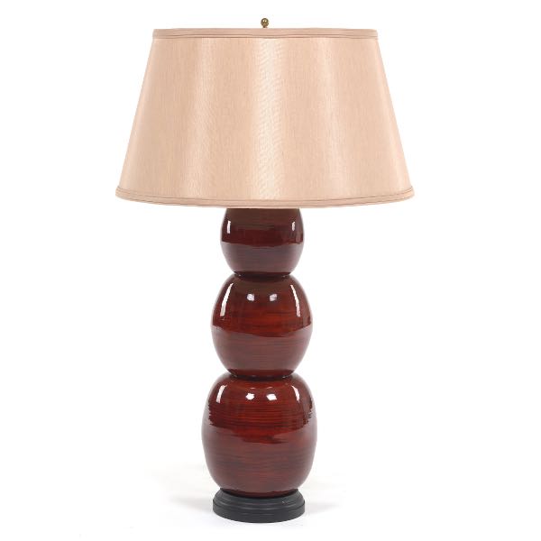 Appraisal: CONTEMPORARY LAMP Contemporary painted lamp with a vivid clear red