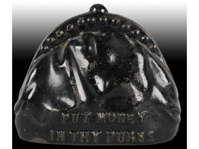 Appraisal: Cast Iron Put Money in Thy Purse Still Bank Description