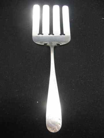 Appraisal: Sterling Silver Asparagus Server fancy bright cut design '' long