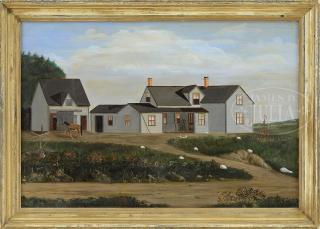 Appraisal: UNSIGNED American Last half of the th Century HOUSE PORTRAIT