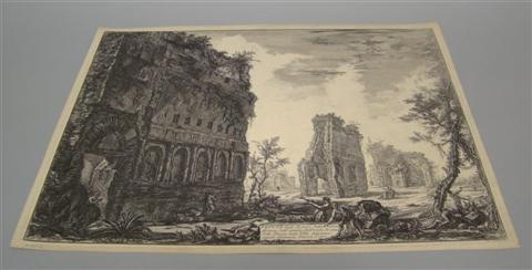 Appraisal: GIOVANNI BATTISTA PIRANESI ITALIAN - VEDUTA DEGLI AVANZI DELLA CIRCONFERENZA--