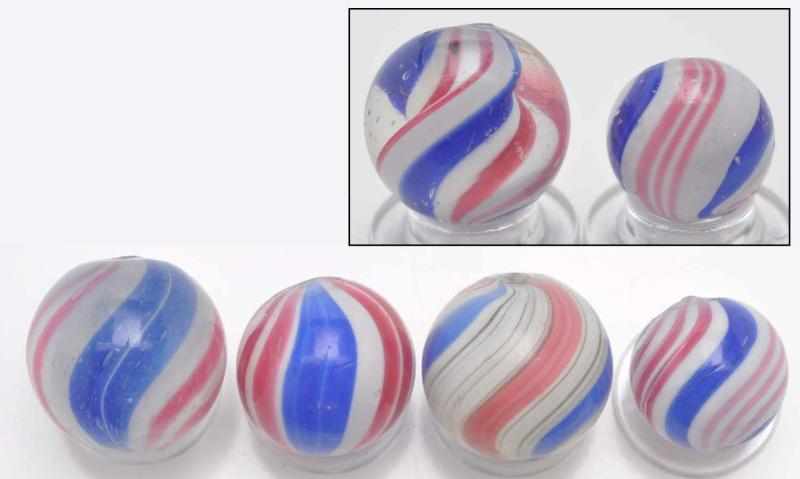 Appraisal: Lot of Peppermint Swirl Marbles Description Nice group of peppermints