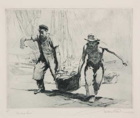 Appraisal: GORDON GRANT Group of etchings The Days Work The Gale