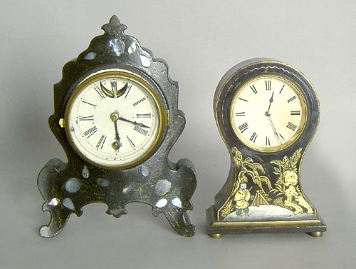 Appraisal: Banyan wall clock together with an oak shelf clock and