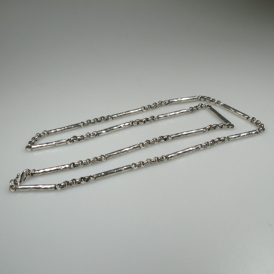 Appraisal: Maskit Grade Silver Bar Link Chain Length - cm