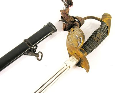 Appraisal: A th century Prussian officer's dress sword the fishskin grip