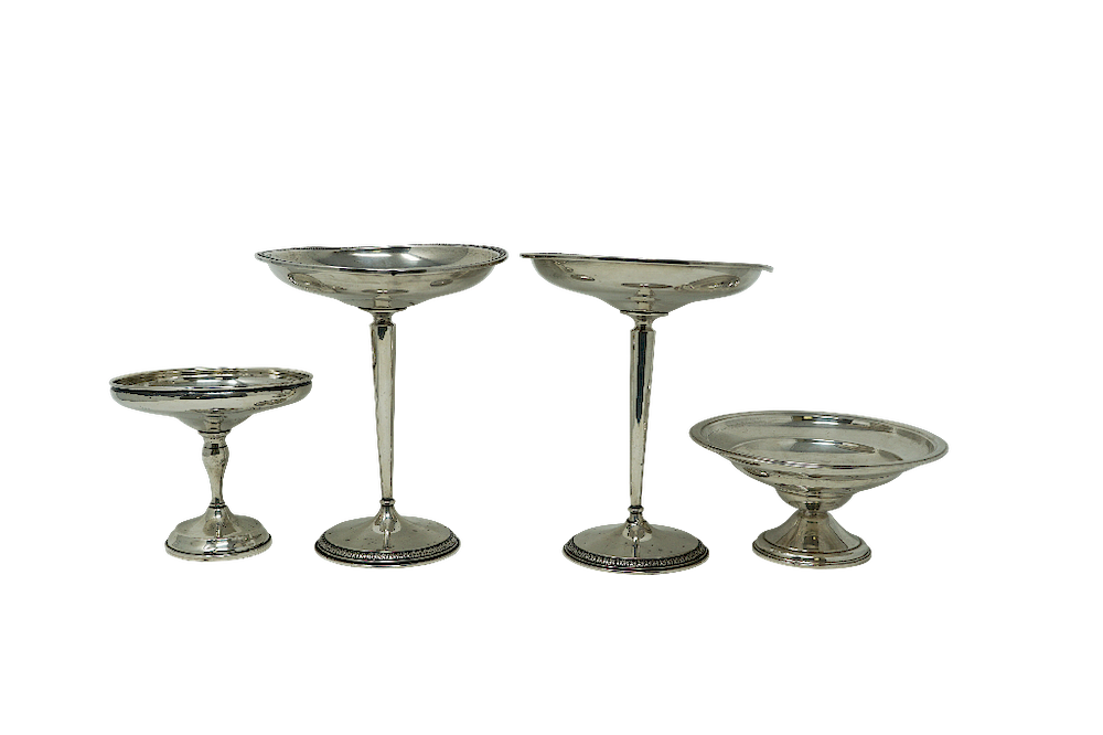 Appraisal: Four Sterlling Silver Compotes or Footed Candy Dishes Lot Four