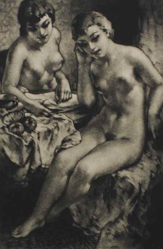 Appraisal: MASTRO-VALERIO Alessandro Italian - ''Morning Paper'' Two Nudes in an