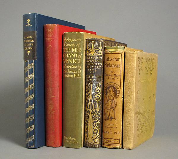 Appraisal: ILLUSTRATED BOOKS - SHAKESPEARE vols including The Tempest London Tipped-in