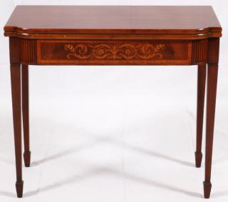 Appraisal: BERKEY GAY FURNITURE FLIP TOP MAHOGANY TABLE BERKEY GAY FURNITURE