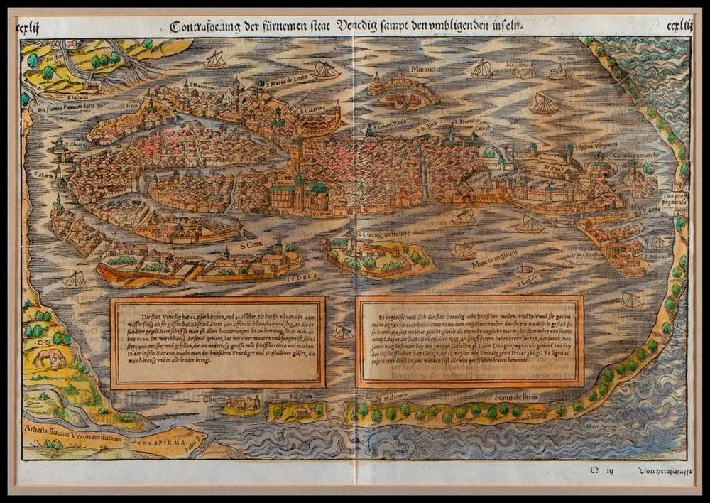 Appraisal: th th century Venetian map Title Hand colored Venetian map