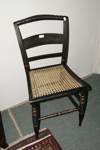 Appraisal: Hitchcock American bedroom chaircirca with cane seat