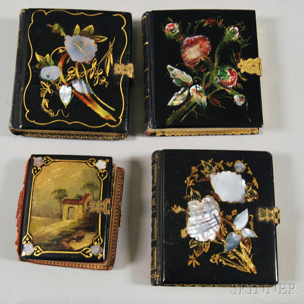 Appraisal: Seven Daguerreotype Portraits in Four Inlaid Jewel Cases three sixth-plate