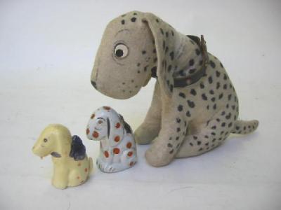 Appraisal: A Deans pre-war Dismal Desmond soft toy covered in spotted