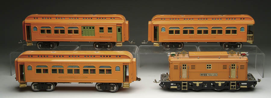 Appraisal: LIONEL STANDARD GAUGE -PIECE PASSENGER SET Set consists of Baggage