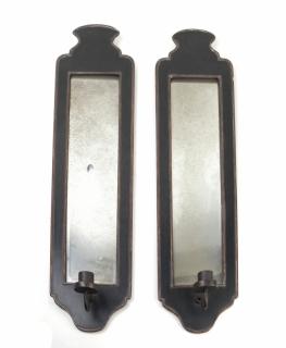 Appraisal: Pair of Mirrored Wall Sconces Pair of wall sconces with