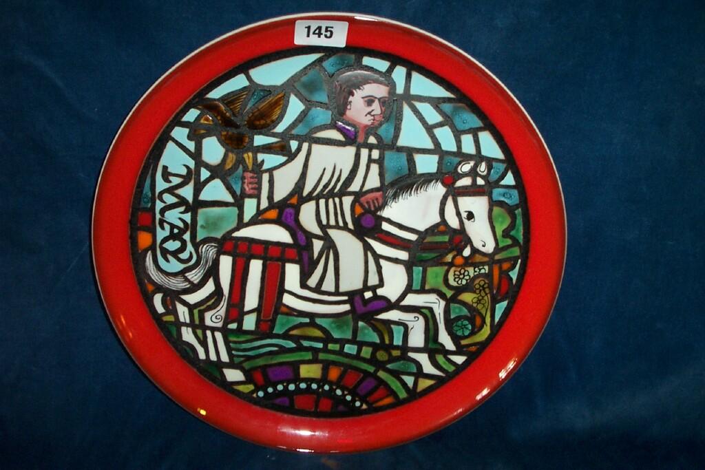 Appraisal: A Poole pottery limited edition charger from the Medieval Calendar