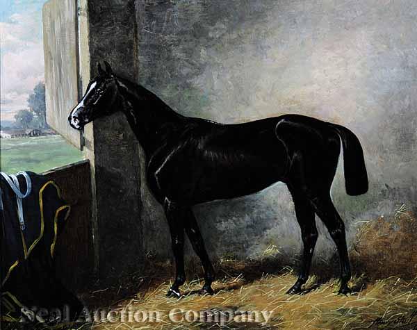 Appraisal: Henry Stull American - A Thoroughbred Horse in its Stall