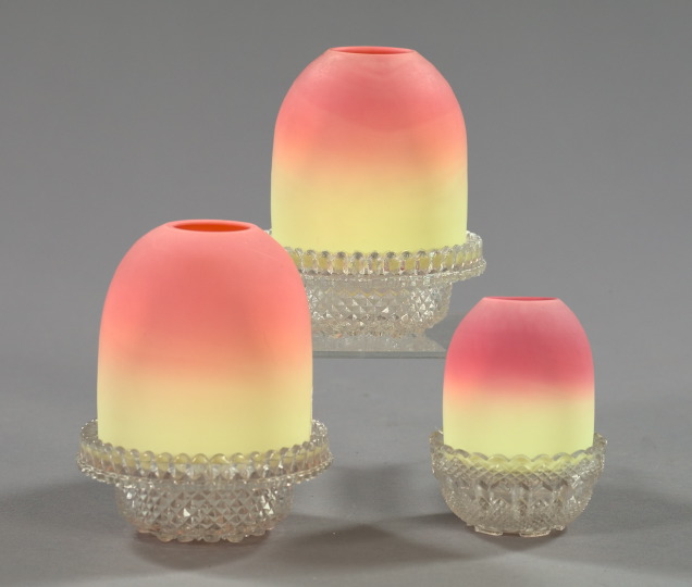 Appraisal: Group of Three Burmese Glass Fairy Lights consisting of a