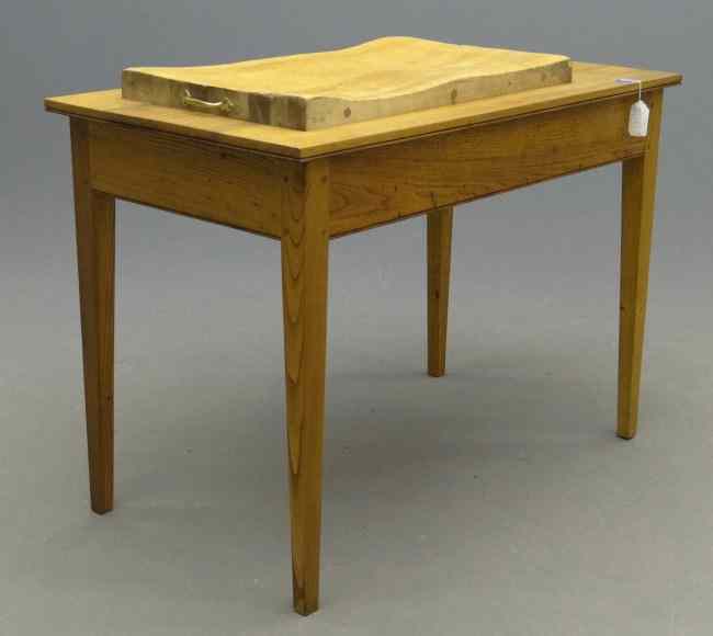 Appraisal: Table with butcher block insert Top '' x '' ''