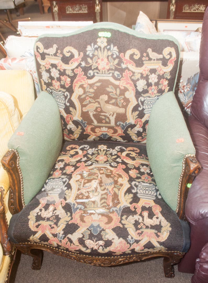 Appraisal: Two upholstered armchairs Undernumber