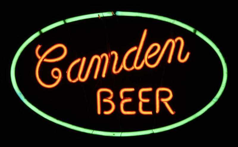 Appraisal: Camden Beer Oval Neon Sign Description s Camden NJ to