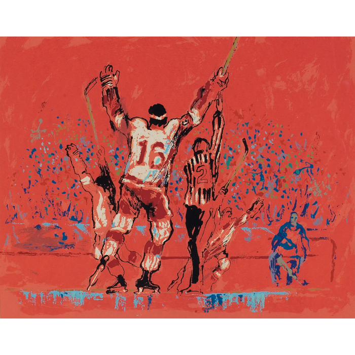 Appraisal: LeRoy Neiman American b ''Red Goal '' serigraph '' x