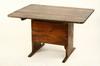 Appraisal: CHAIR TABLE - th C primitive pine shoefoot chair table