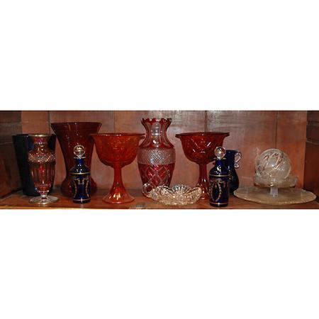 Appraisal: Group of Color and Colorless Glass Articles Estimate -