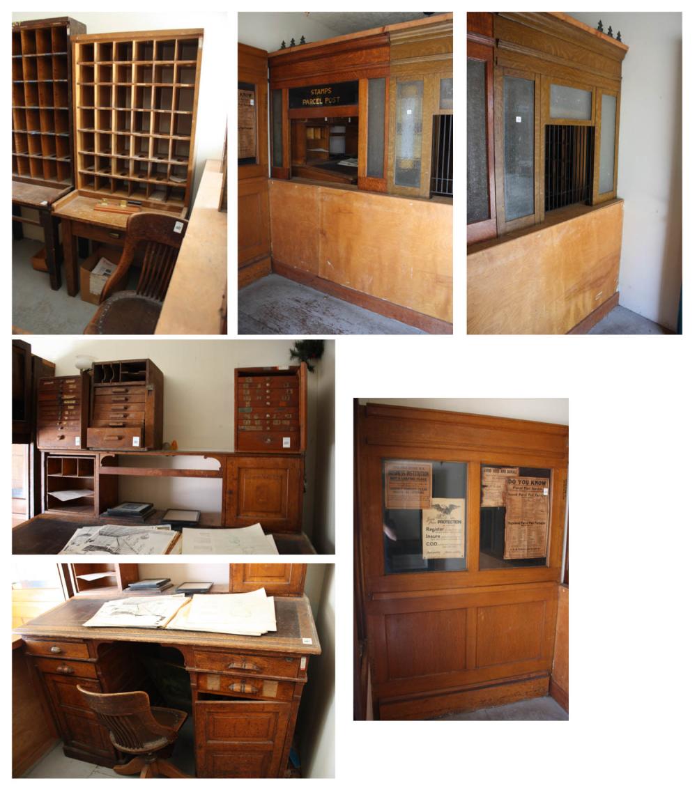 Appraisal: ENTIRE CONTENTS OF THE DAIRYVILLE POST OFFICE antique stand-up oak