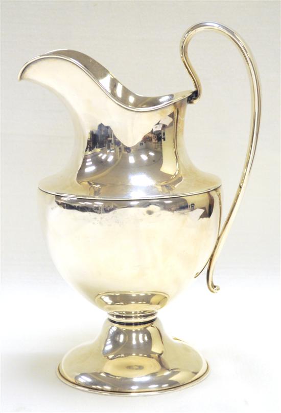 Appraisal: Sterling pint water pitcher dents retailed by Shreve Co San