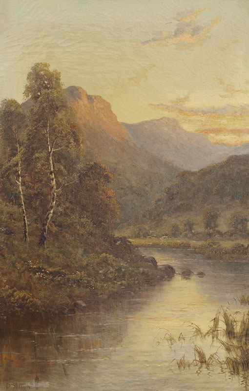 Appraisal: SHERRIN Daniel English ''Near Dunkeld Scotland'' depicts a Scottish Highlands