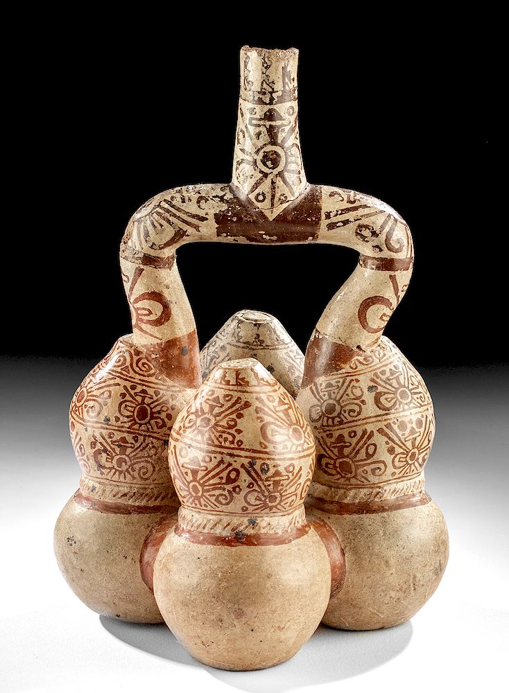 Appraisal: Moche Stirrup Vessel - Fineline Moro Style Originally Listed At