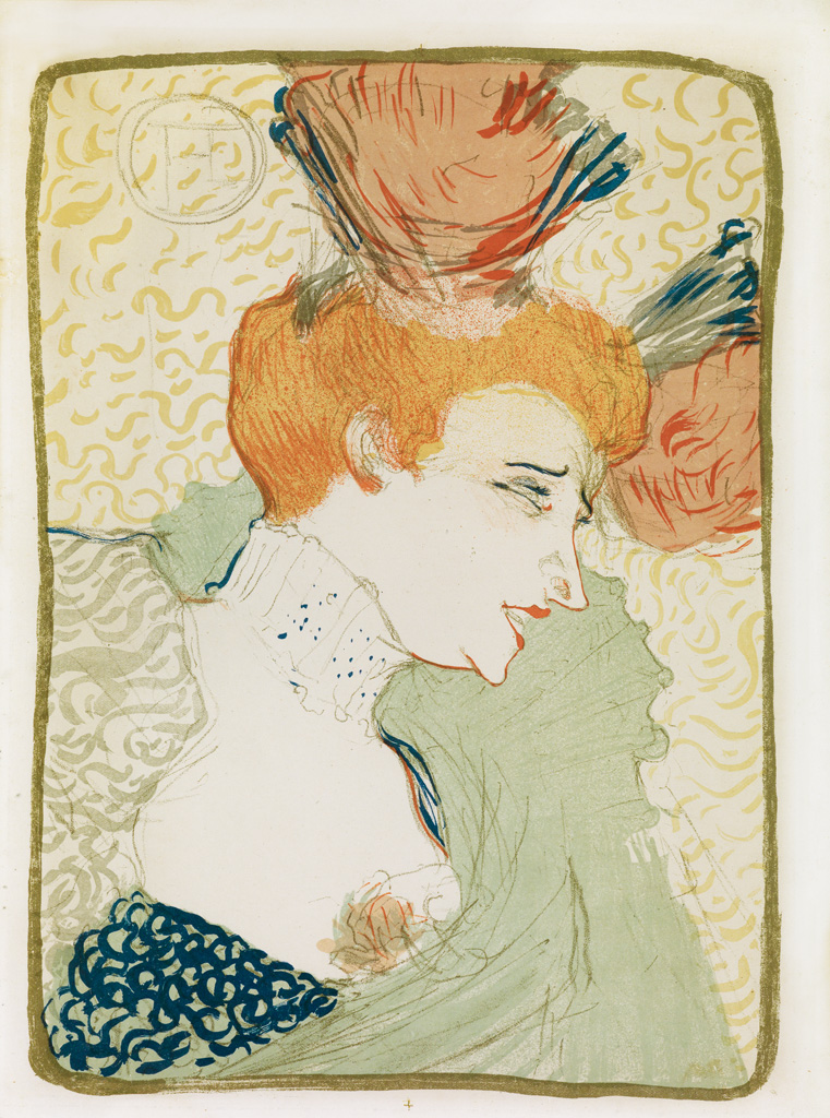 Appraisal: HENRI TOULOUSE-LAUTREC Mademoiselle Marcel Lender en buste Color lithograph x