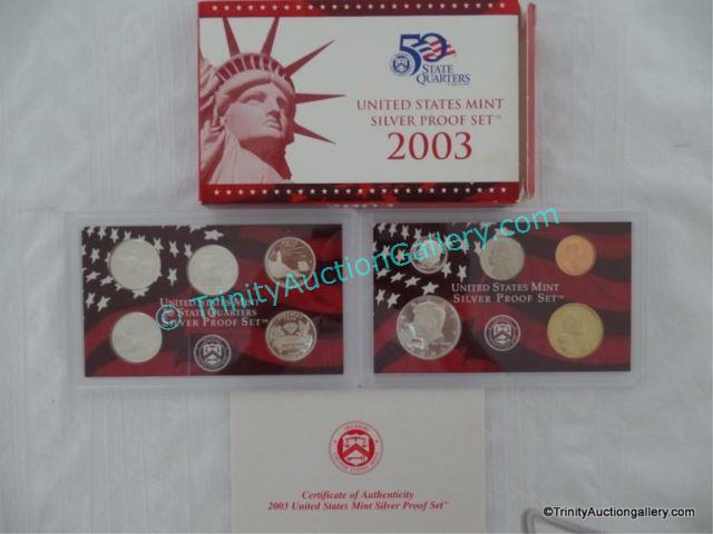 Appraisal: US Mint Silver Proof Coin Set w Coins Issued in