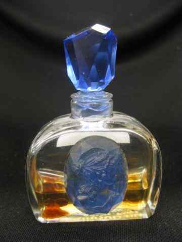 Appraisal: Giraud Fils Dans Les Nues Art Glass Perfume Bottcobalt cameo